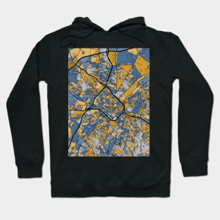 Charlotte Map Pattern in Blue & Gold Hoodie